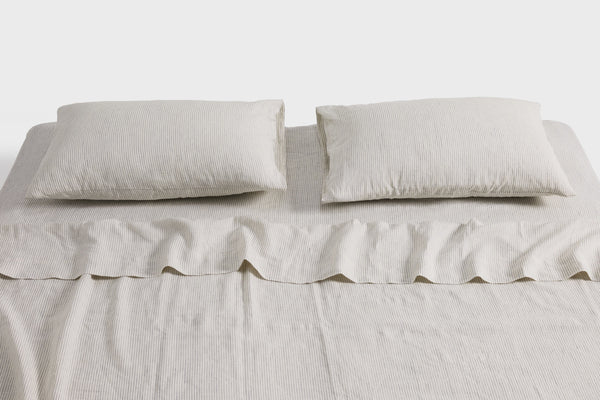 Pencilstripe Linen Sheet Set (4 pcs)