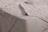 Cocoa Stripes Linen Fitted Sheet