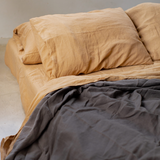 Walnut Linen Flat Sheet