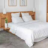 Pinstripe Linen Duvet Cover