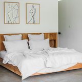 Pinstripe Linen Duvet Cover