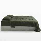 Cedar Green Linen Duvet Cover Set (3 pcs)