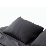 Charcoal Linen Sheet Set