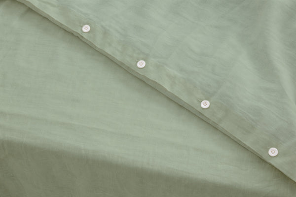 Sage Linen Duvet Cover Set (3 pcs)