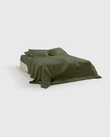 Cedar Green Linen Bedding Set (4 pcs)