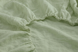 Sage Linen Fitted Sheet Set (3 pcs)