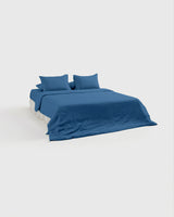 Indigo Linen Fitted Sheet Set (3 pcs)