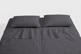 Charcoal Linen Sheet Set (4 pcs)