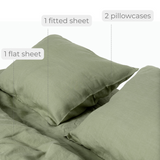 Sage Linen Sheet Set (4 pcs)