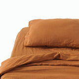 Cinnamon Linen Fitted Sheet Set (3 pcs)