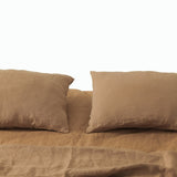 Walnut Linen Fitted Sheet Set (3 Pcs)