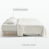 Rice Linen Duvet Cover Set (3 pcs)