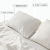 White Linen Sheet Set (4 Pcs)
