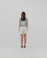 linen vest with ties
