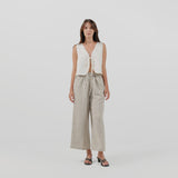 Linen Vest with Ties
