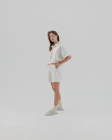 linen crop shirt