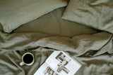 Cedar Green Linen Duvet Cover