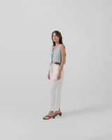 linen vest with ties