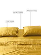 Gold Eucalyptus Sheet Set (4 pcs)