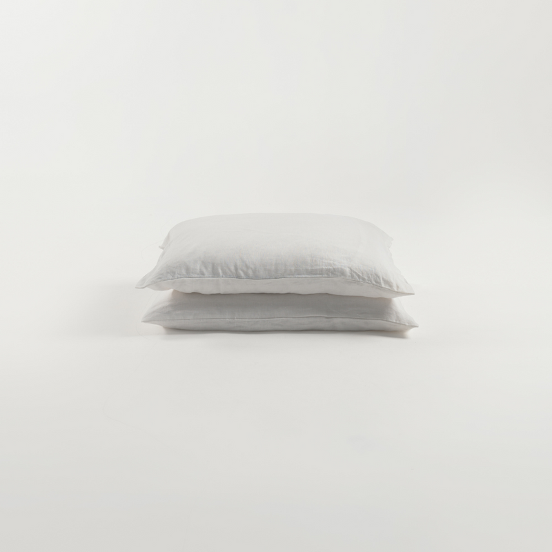 White Linen Pillowcases Set