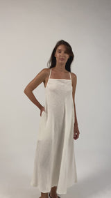 linen backcross dress