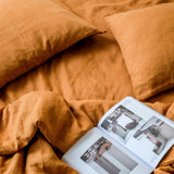 Cinnamon Linen Sheet Set (4 pcs)