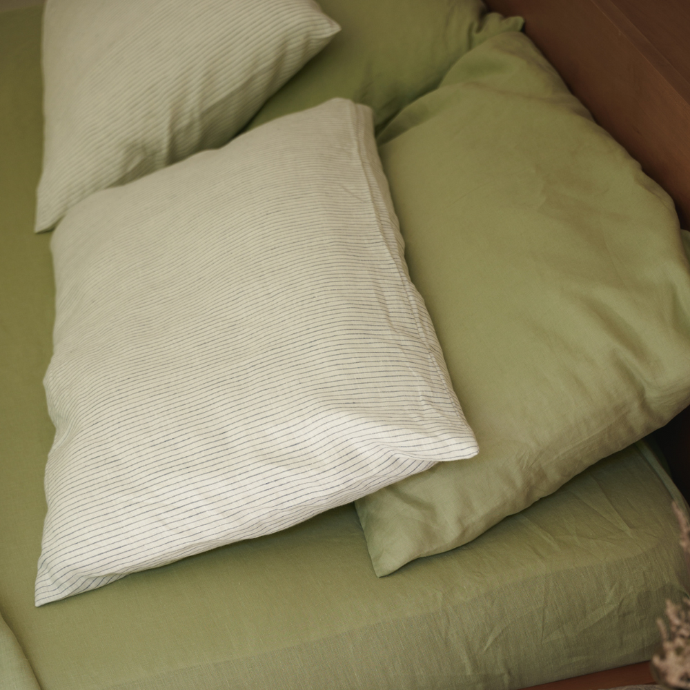 Pencilstripe Linen Pillowcases Set (2 pcs)