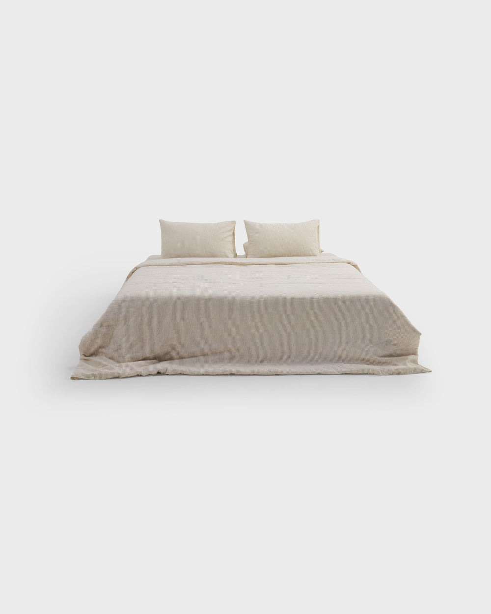 Pinstripe Linen Duvet Cover Set (3 pcs)