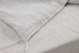Pencilstripe Linen Duvet Cover