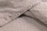 Cocoa Stripes Linen Duvet Cover