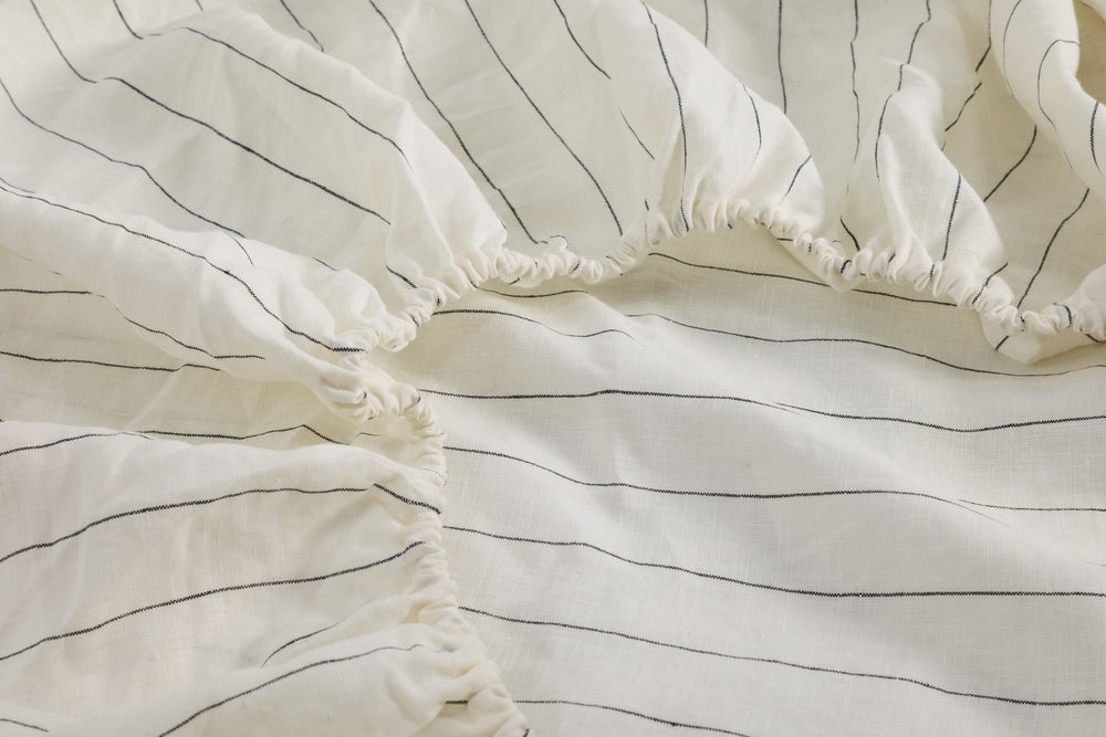Jetstripes Linen Fitted Sheet Set (3 pcs)