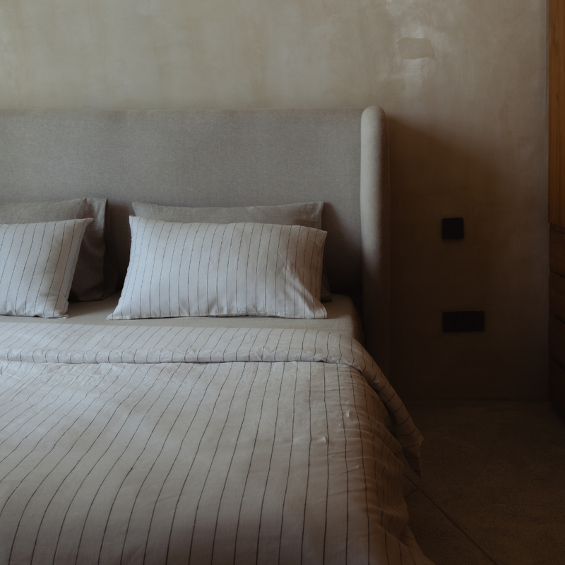 Jetstripes Linen Duvet Cover Set (3 pcs)