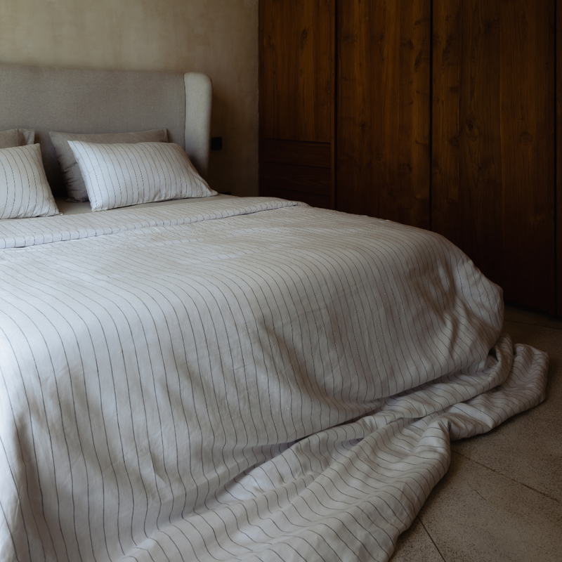 Jetstripes Linen Fitted Sheet Set (3 pcs)