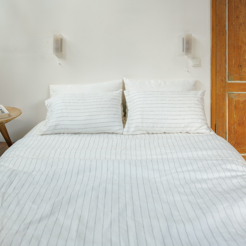 Jetstripes Linen Fitted Sheet Set (3 pcs)