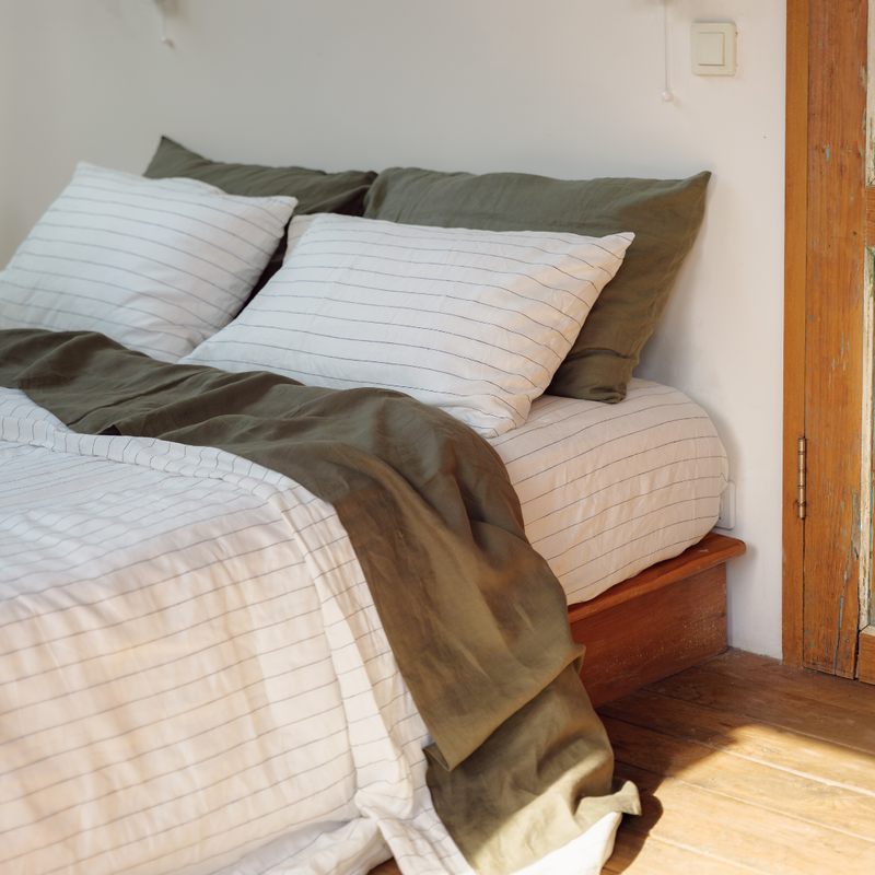 Jetstripes Linen Flat Sheet