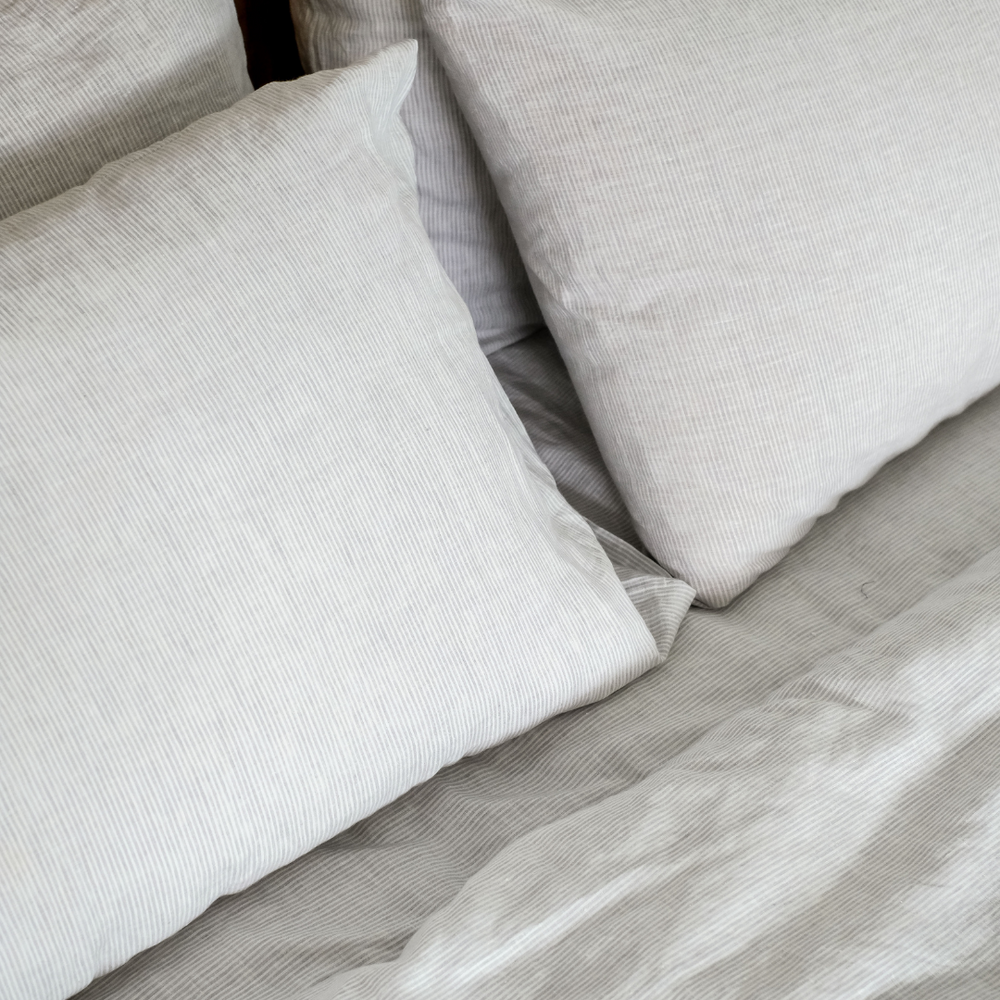 Pinstripe Linen Pillowcases Set (2 pcs)