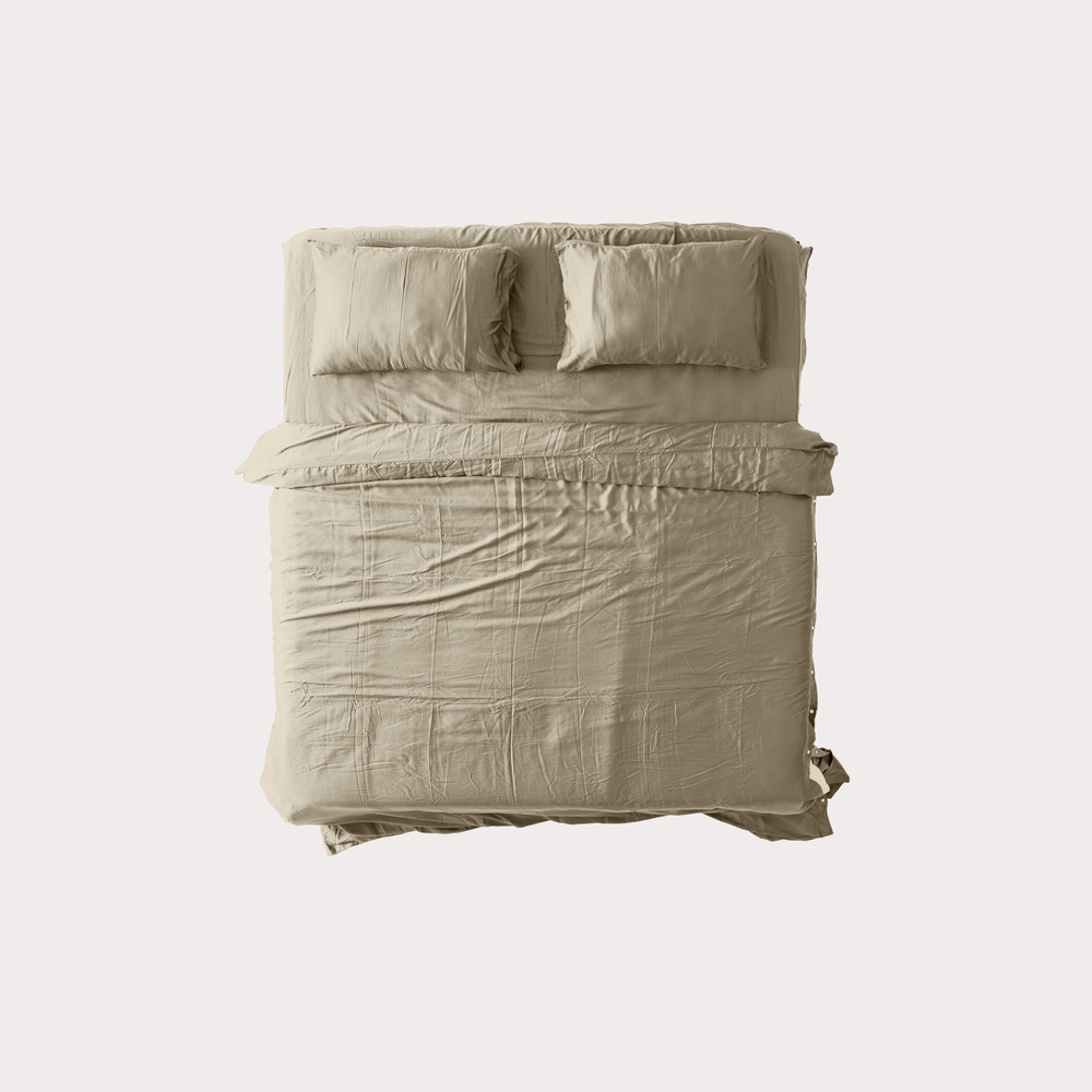 Cream Eucalyptus Fitted Sheet
