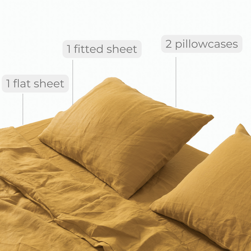 Honey Linen Sheet Set (4 pcs)