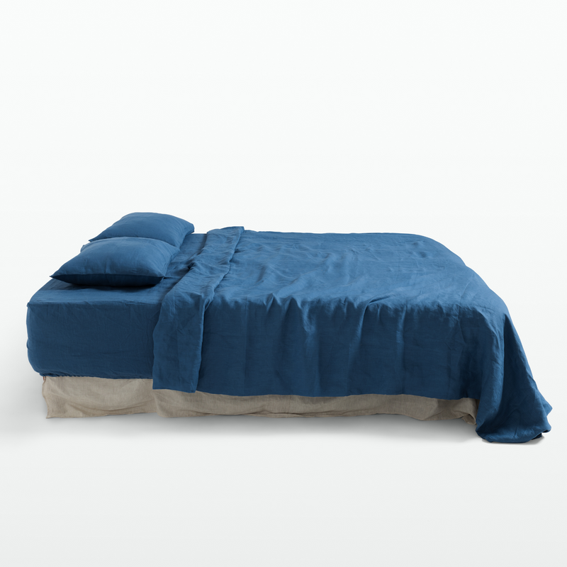 Indigo Linen Duvet Cover Set