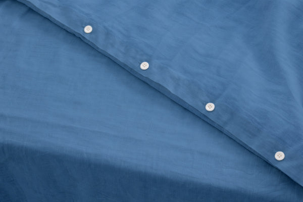 Indigo Linen Duvet Cover Set (3 pcs)