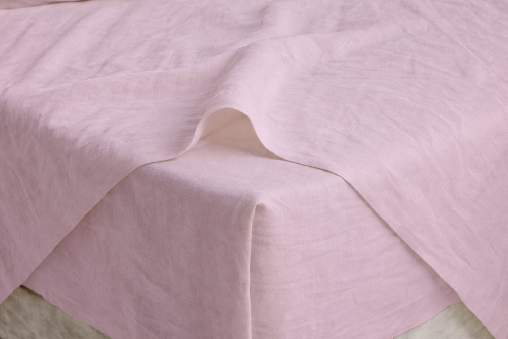 Fawn Linen Fitted Sheet