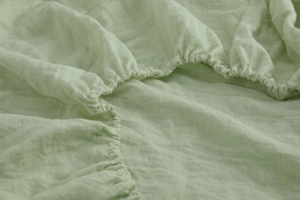 Sage Linen Fitted Sheet Set (3 pcs)