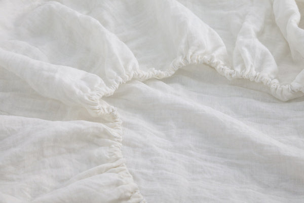 Rice Linen Fitted Sheet