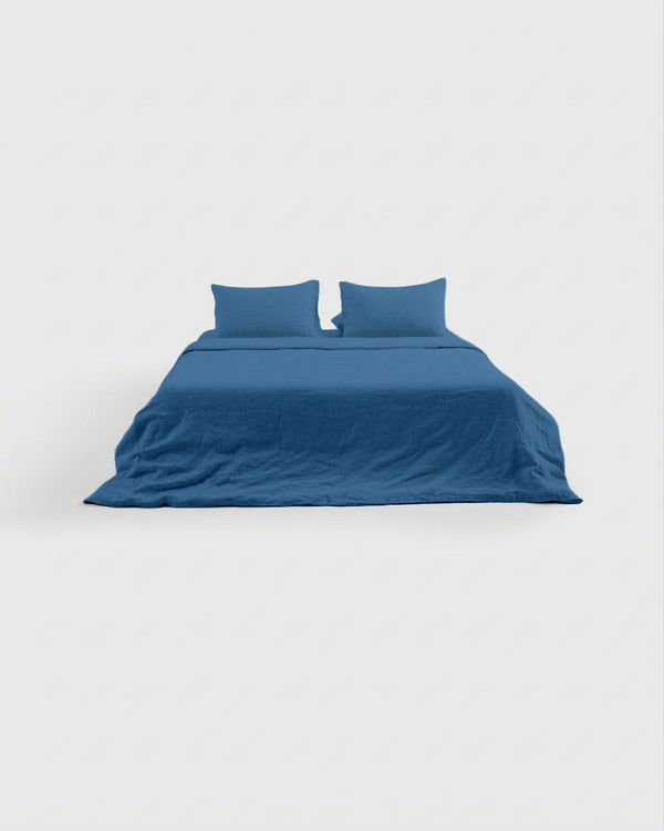 Indigo Linen Bedding Set (4 pcs)
