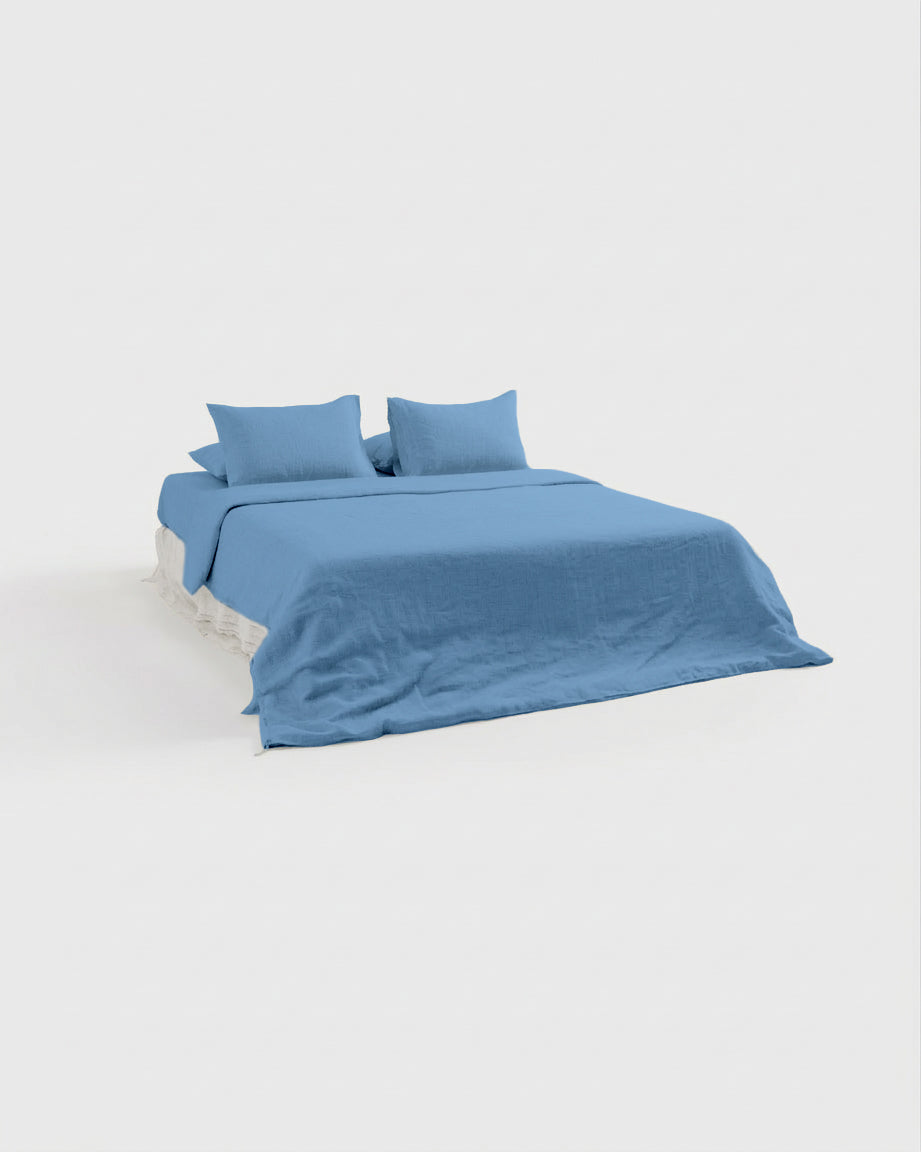 Denim Linen Fitted Sheet Set (3 pcs)