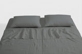 Smoke Linen Flat Sheet