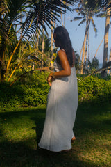 linen V dress