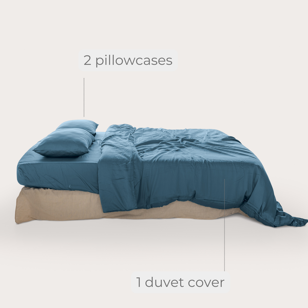Midnight Eucalyptus Duvet Cover Set (3 pcs)
