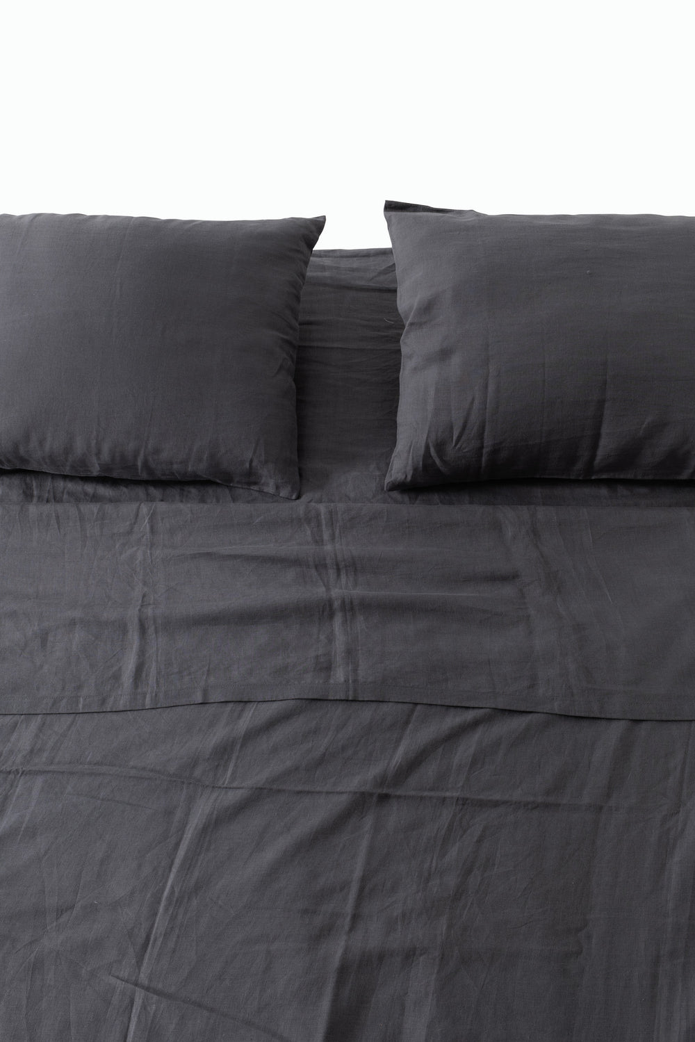 Charcoal Linen Bedding Set (4 pcs)