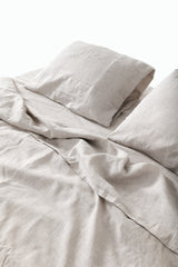 Pinstripe Linen Fitted Sheet Set (3 pcs)